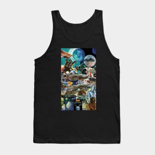 Retro sci fi mixed art Tank Top